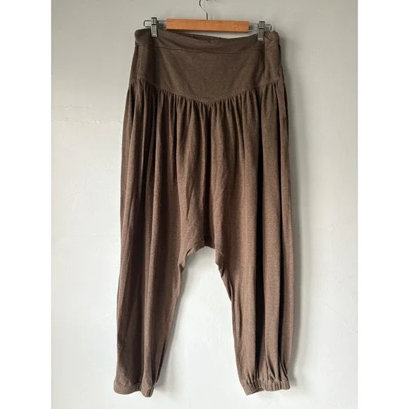 Free People Beach Slouchy Harem Pants Brown XL - Picture 2 of 4